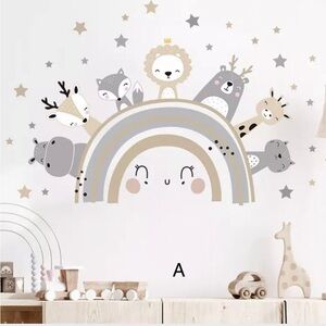 WALL DECALS Neutral Animal Friends Removable Wall Sticker For Baby & Kids